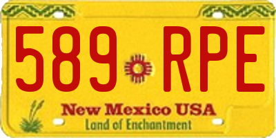 NM license plate 589RPE