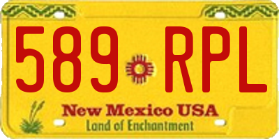 NM license plate 589RPL