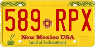 NM license plate 589RPX