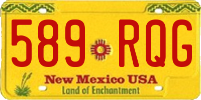 NM license plate 589RQG