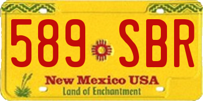 NM license plate 589SBR