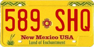 NM license plate 589SHQ