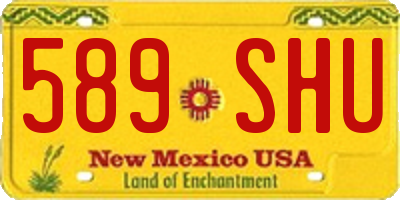 NM license plate 589SHU