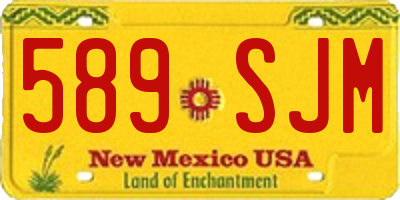 NM license plate 589SJM