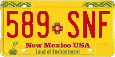 NM license plate 589SNF
