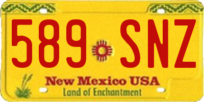 NM license plate 589SNZ