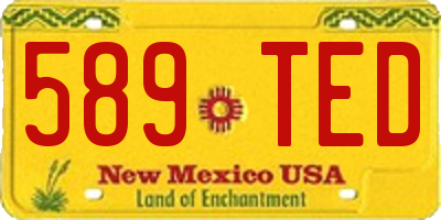NM license plate 589TED