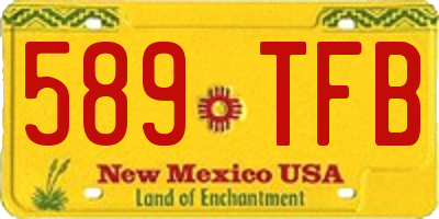 NM license plate 589TFB