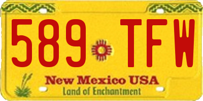 NM license plate 589TFW