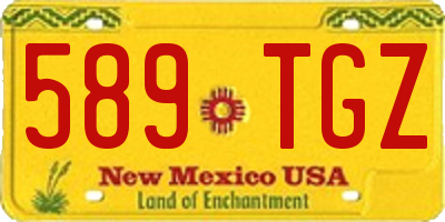 NM license plate 589TGZ