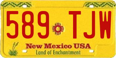 NM license plate 589TJW