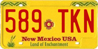 NM license plate 589TKN
