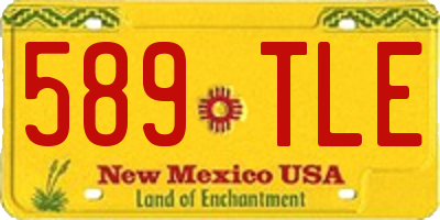 NM license plate 589TLE