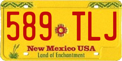 NM license plate 589TLJ