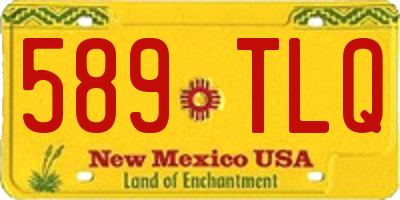 NM license plate 589TLQ