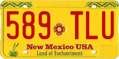 NM license plate 589TLU