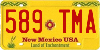 NM license plate 589TMA