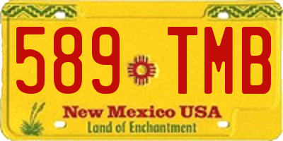NM license plate 589TMB