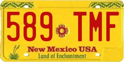 NM license plate 589TMF