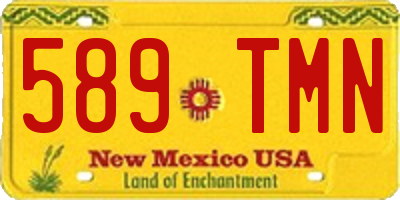 NM license plate 589TMN