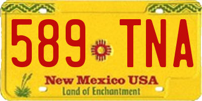 NM license plate 589TNA