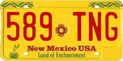 NM license plate 589TNG
