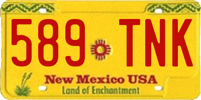 NM license plate 589TNK
