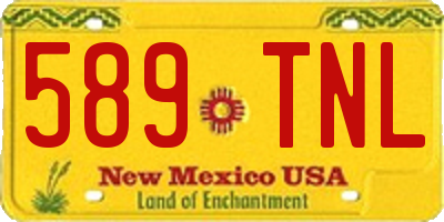 NM license plate 589TNL
