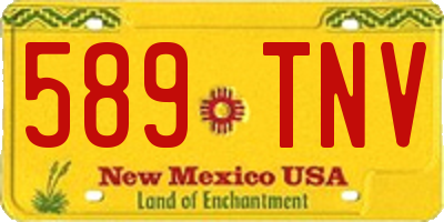 NM license plate 589TNV