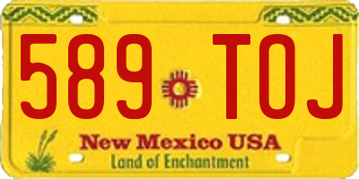 NM license plate 589TOJ