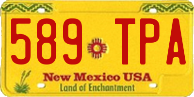 NM license plate 589TPA