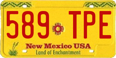 NM license plate 589TPE