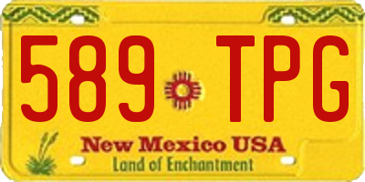 NM license plate 589TPG