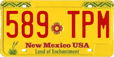 NM license plate 589TPM