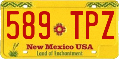 NM license plate 589TPZ