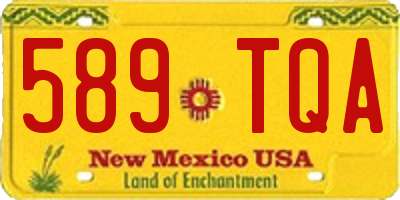 NM license plate 589TQA