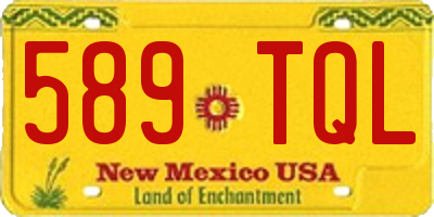NM license plate 589TQL