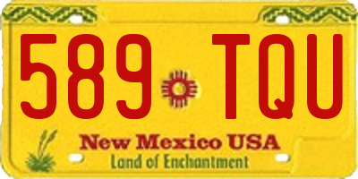 NM license plate 589TQU