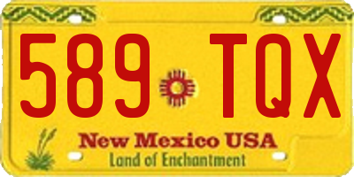 NM license plate 589TQX