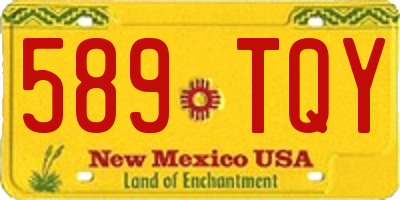 NM license plate 589TQY