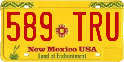 NM license plate 589TRU