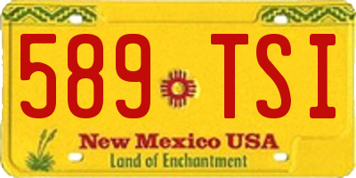 NM license plate 589TSI