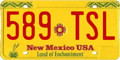 NM license plate 589TSL
