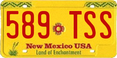 NM license plate 589TSS