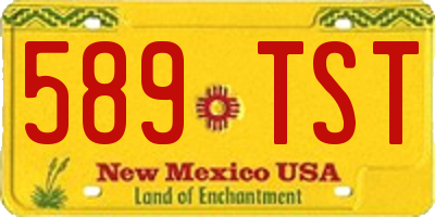 NM license plate 589TST
