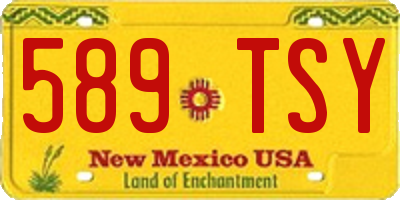 NM license plate 589TSY
