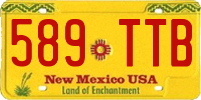 NM license plate 589TTB