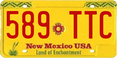 NM license plate 589TTC