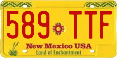 NM license plate 589TTF