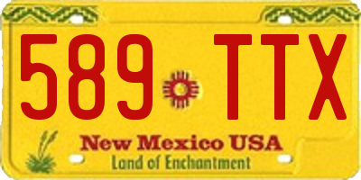 NM license plate 589TTX